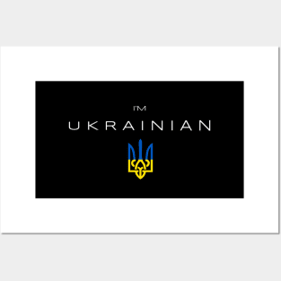 I am Ukrainian - I am from Ukraine Trident Flag Posters and Art
